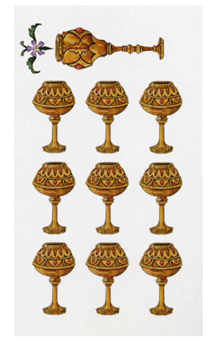 El Diez de Copas Arcano Menor según el diseño del Tarot Ambre