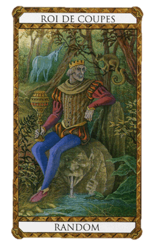 El Rey de Copas Arcano Menor según el diseño del Tarot Ambre
